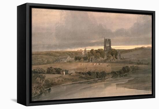 Kirkstall Abbey, Yorkshire - Evening-Thomas Girtin-Framed Premier Image Canvas