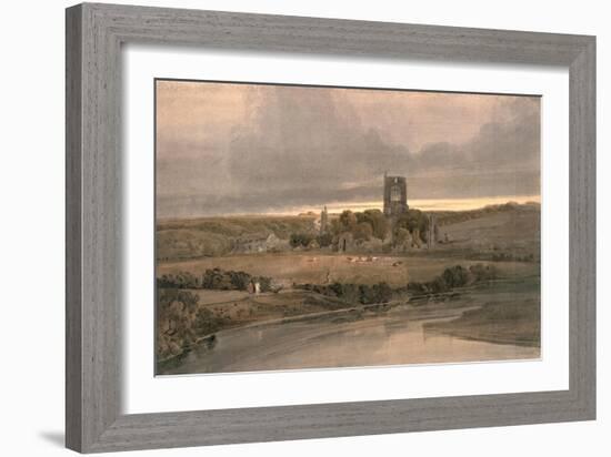 Kirkstall Abbey, Yorkshire - Evening-Thomas Girtin-Framed Giclee Print