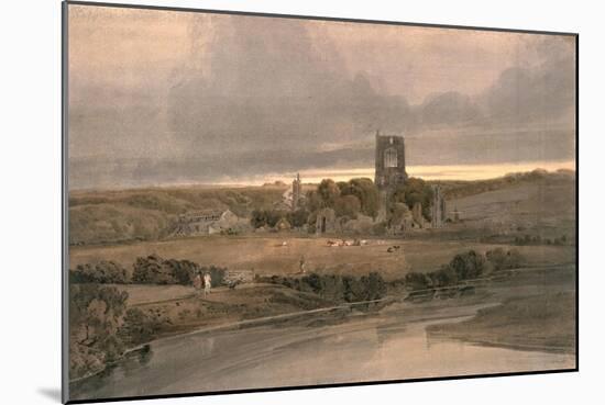 Kirkstall Abbey, Yorkshire - Evening-Thomas Girtin-Mounted Giclee Print