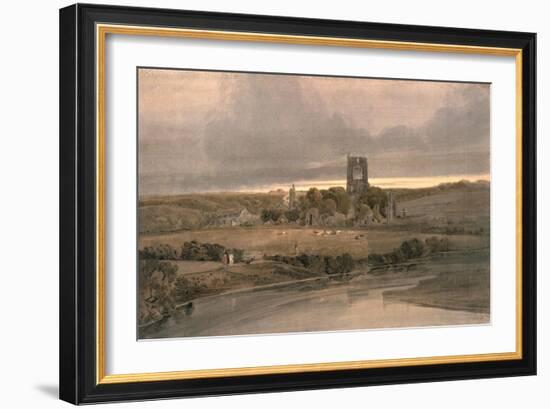 Kirkstall Abbey, Yorkshire - Evening-Thomas Girtin-Framed Giclee Print