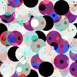 Seamless Background Pattern, with Circles, Paint Strokes and Splashes-Kirsten Hinte-Art Print