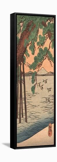 Kisibe No Matsu, Pine Tree on the Shore-Utagawa Kuniyoshi-Framed Premier Image Canvas