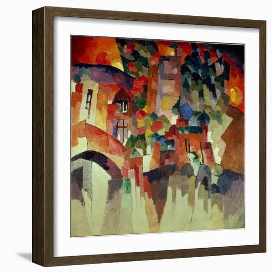 Kislovodsk Landscape (Landscape with Gate), 1913-Aristarkh Vasilyevich Lentulov-Framed Giclee Print