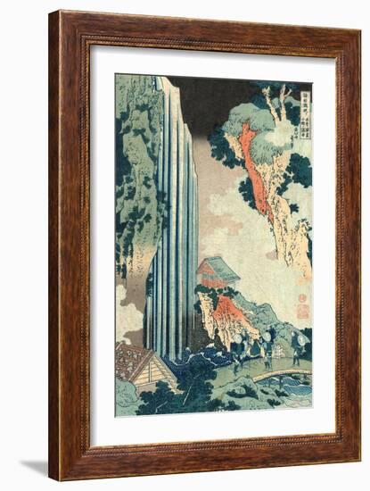 Kiso Kaido Ono No Bakufu-Katsushika Hokusai-Framed Giclee Print