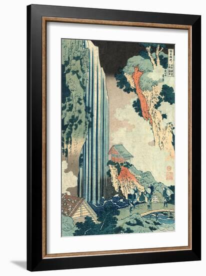 Kiso Kaido Ono No Bakufu-Katsushika Hokusai-Framed Giclee Print