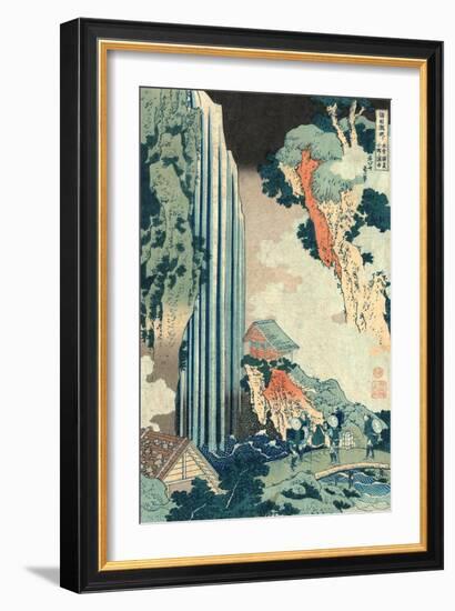 Kiso Kaido Ono No Bakufu-Katsushika Hokusai-Framed Giclee Print