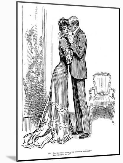 Kiss, 1903-Charles Dana Gibson-Mounted Giclee Print