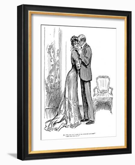 Kiss, 1903-Charles Dana Gibson-Framed Giclee Print