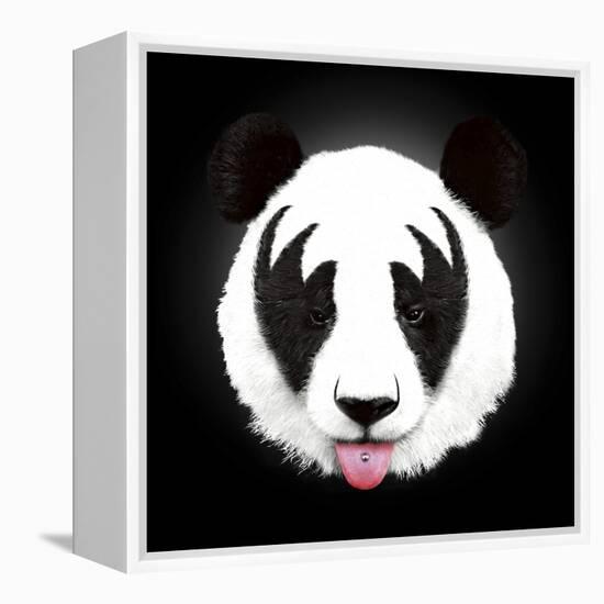 Kiss of a Panda-Robert Farkas-Framed Premier Image Canvas