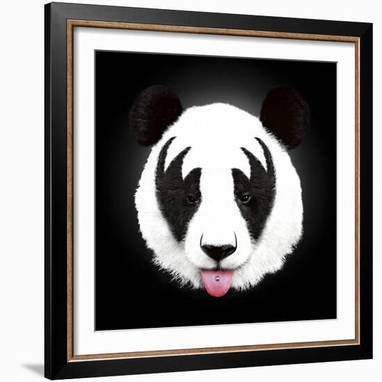 Kiss of a Panda-Robert Farkas-Framed Premium Giclee Print