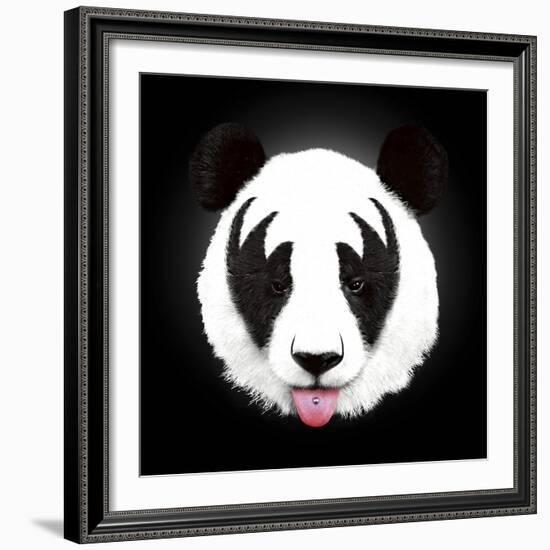 Kiss of a Panda-Robert Farkas-Framed Premium Giclee Print