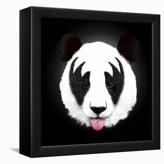 Kiss of a Panda-Robert Farkas-Framed Premier Image Canvas