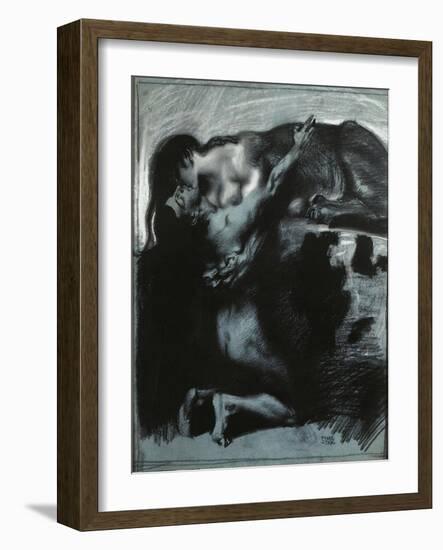 Kiss of a Sphinx, Between 1890 and 1914-Franz von Stuck-Framed Giclee Print