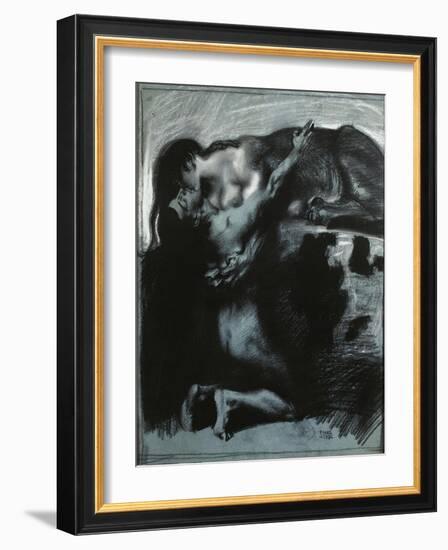 Kiss of a Sphinx, Between 1890 and 1914-Franz von Stuck-Framed Giclee Print