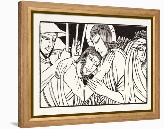 Kiss of Judas, 1926-Eric Gill-Framed Premier Image Canvas