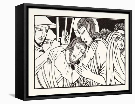 Kiss of Judas, 1926-Eric Gill-Framed Premier Image Canvas