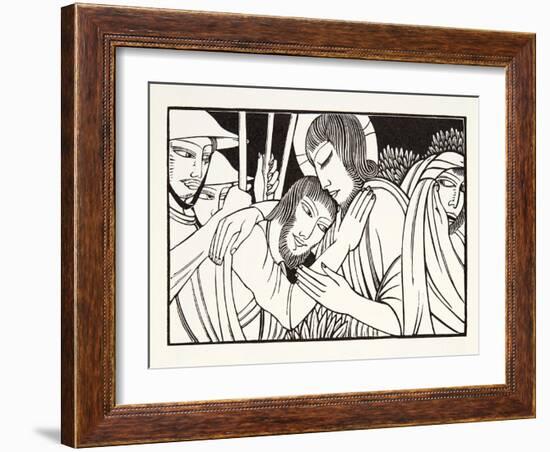 Kiss of Judas, 1926-Eric Gill-Framed Giclee Print