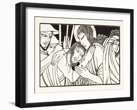 Kiss of Judas, 1926-Eric Gill-Framed Giclee Print