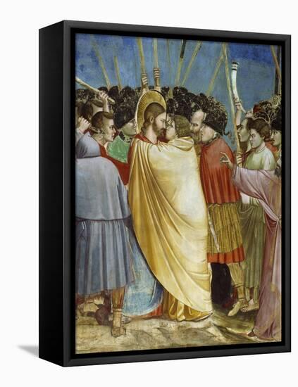 Kiss of Judas, Detail from Life and Passion of Christ-Giotto di Bondone-Framed Premier Image Canvas