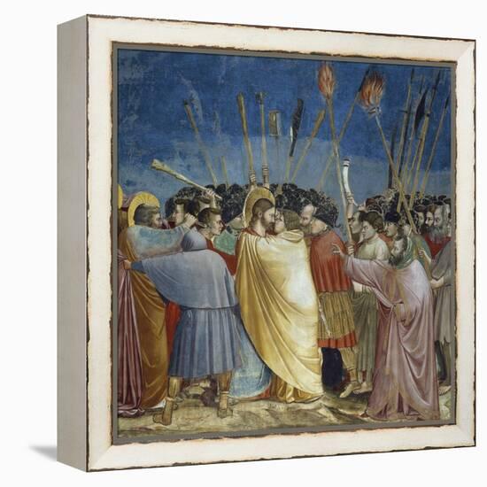 Kiss of Judas, Detail from Life and Passion of Christ-Giotto di Bondone-Framed Premier Image Canvas