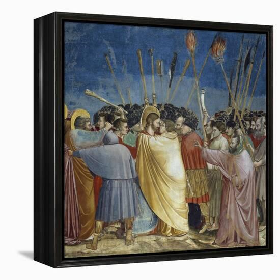 Kiss of Judas, Detail from Life and Passion of Christ-Giotto di Bondone-Framed Premier Image Canvas