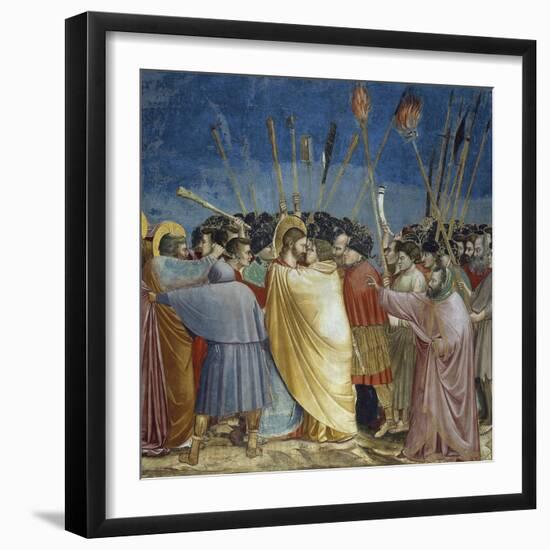 Kiss of Judas, Detail from Life and Passion of Christ-Giotto di Bondone-Framed Giclee Print