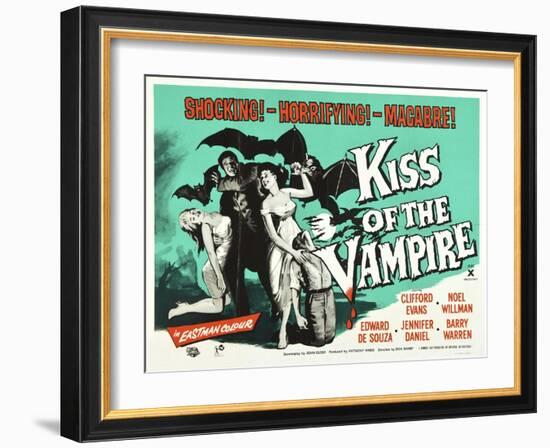 Kiss of the Vampire, 1963-null-Framed Giclee Print