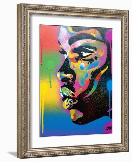 Kiss Series 2 Rainbow-Abstract Graffiti-Framed Giclee Print