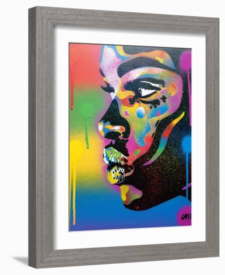 Kiss Series 2 Rainbow-Abstract Graffiti-Framed Giclee Print