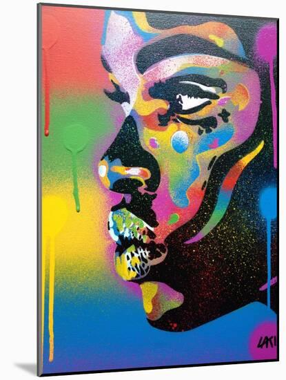 Kiss Series 2 Rainbow-Abstract Graffiti-Mounted Giclee Print