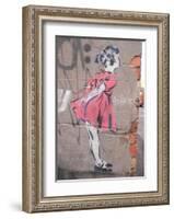 Kiss-Banksy-Framed Art Print