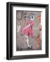 Kiss-Banksy-Framed Art Print