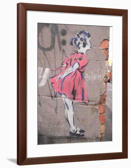 Kiss-Banksy-Framed Giclee Print