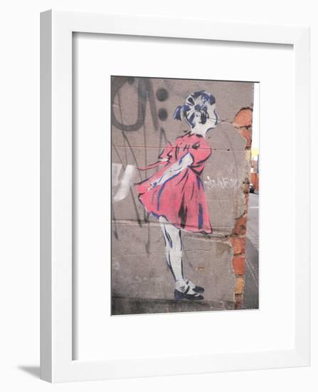 Kiss-Banksy-Framed Giclee Print