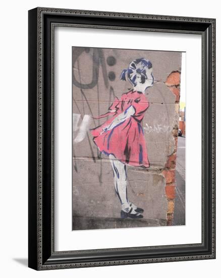 Kiss-Banksy-Framed Giclee Print