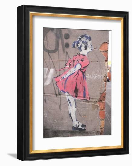Kiss-Banksy-Framed Giclee Print