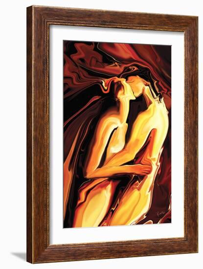 Kiss-Rabi Khan-Framed Art Print