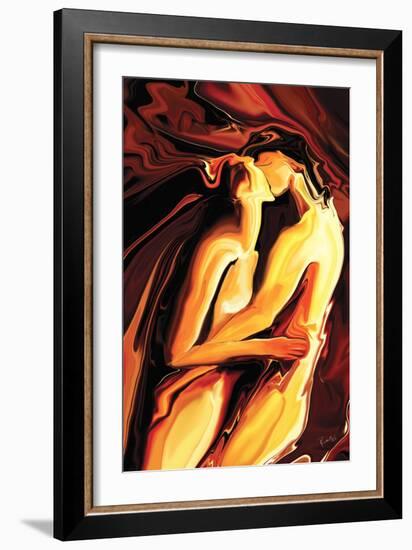 Kiss-Rabi Khan-Framed Art Print