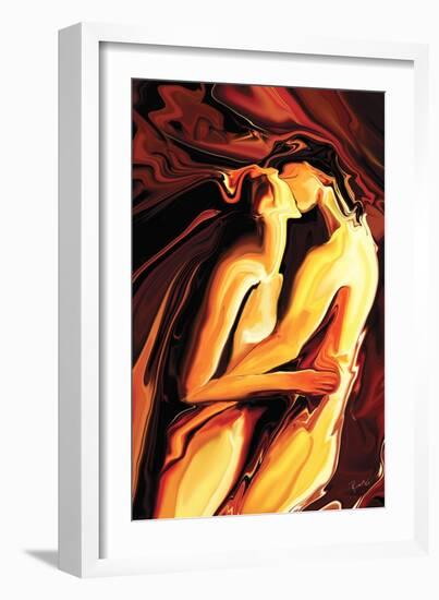 Kiss-Rabi Khan-Framed Art Print