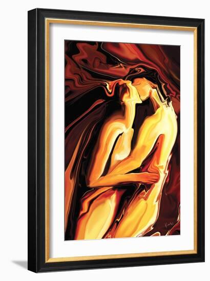 Kiss-Rabi Khan-Framed Art Print