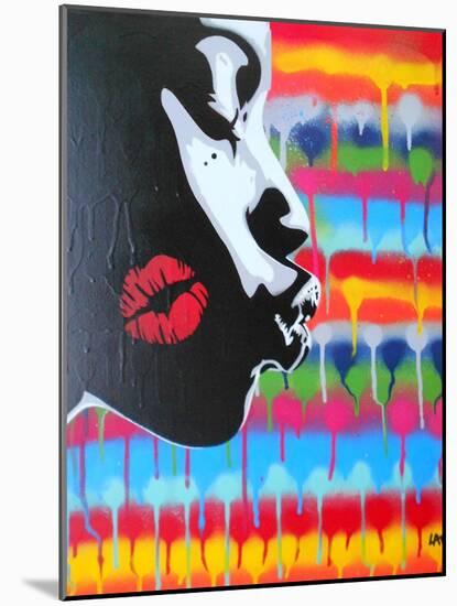 Kiss-Abstract Graffiti-Mounted Giclee Print