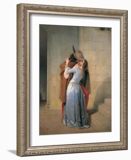 Kiss-Francesco Hayez-Framed Art Print