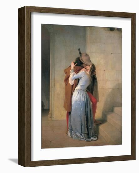 Kiss-Francesco Hayez-Framed Art Print