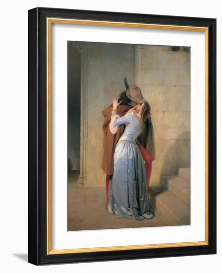 Kiss-Francesco Hayez-Framed Art Print