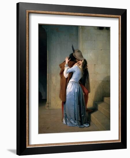 Kiss-Francesco Hayez-Framed Art Print