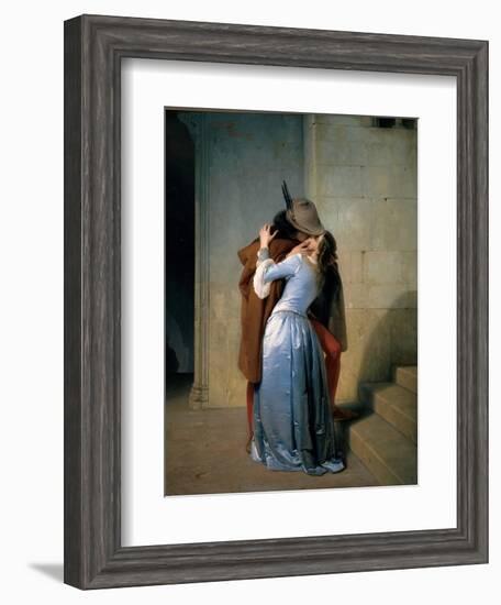 Kiss-Francesco Hayez-Framed Art Print