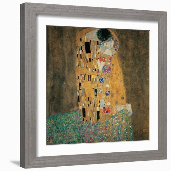 Kiss-Gustav Klimt-Framed Art Print