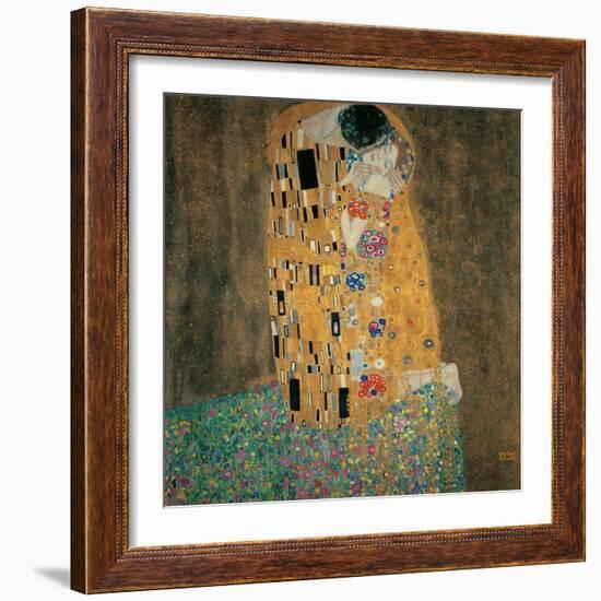 Kiss-Gustav Klimt-Framed Art Print