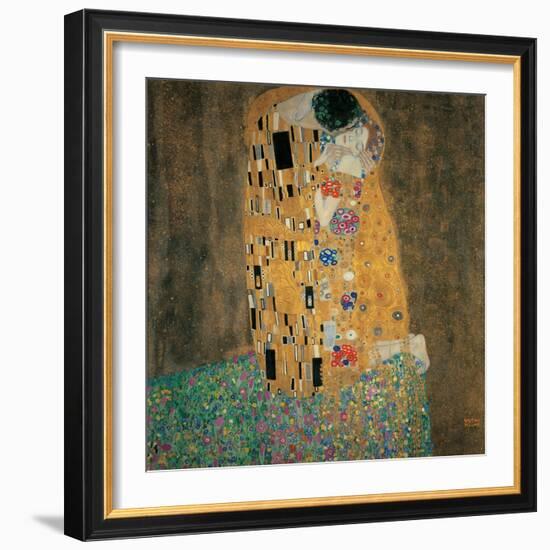 Kiss-Gustav Klimt-Framed Art Print