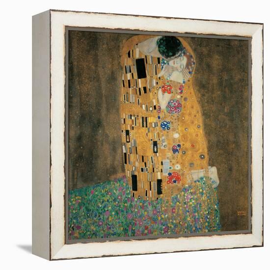 Kiss-Gustav Klimt-Framed Stretched Canvas